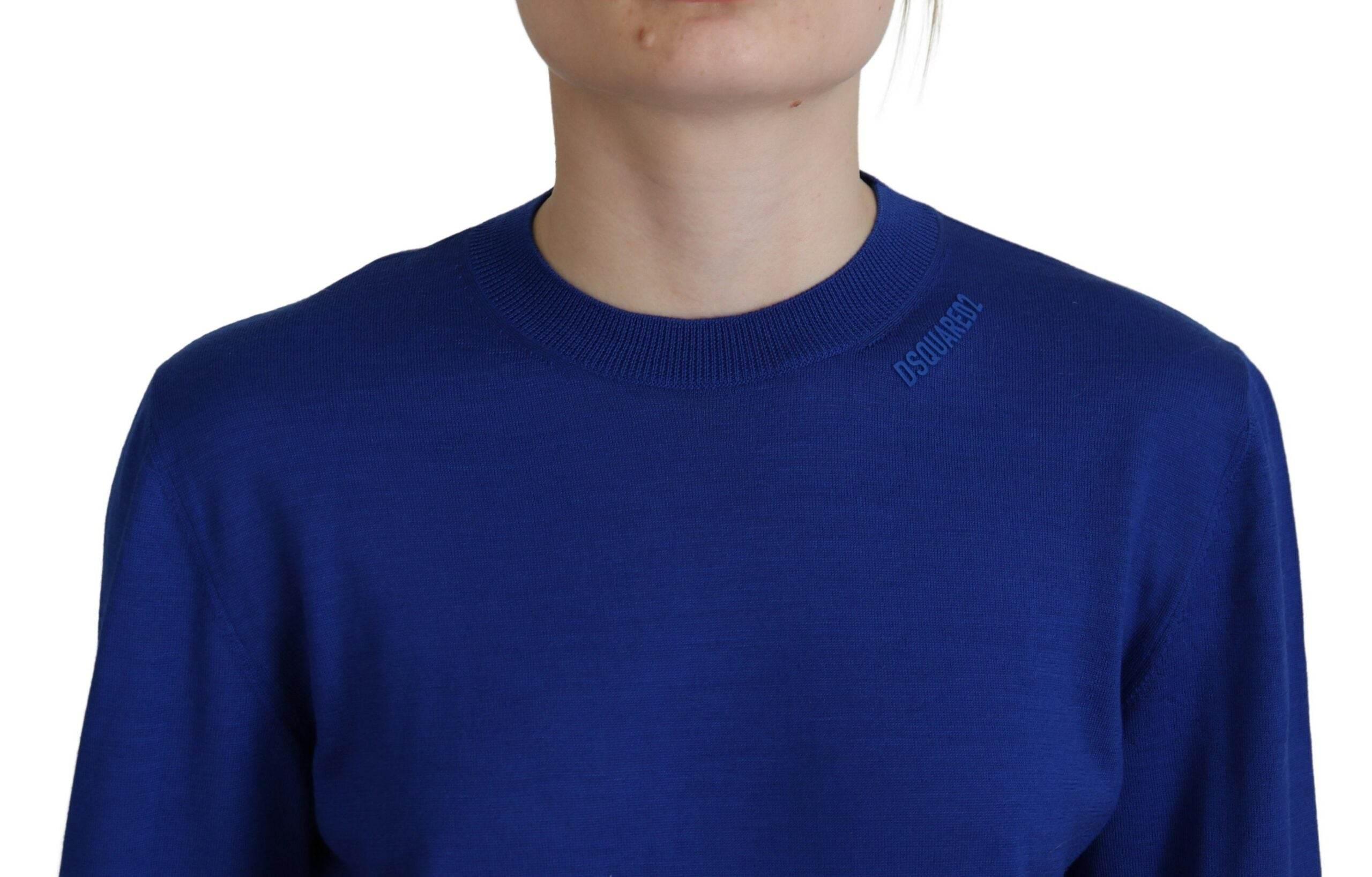 Dsquared² Blue Long Sleeve Crew Neck Casual Sweater - Hilstor
