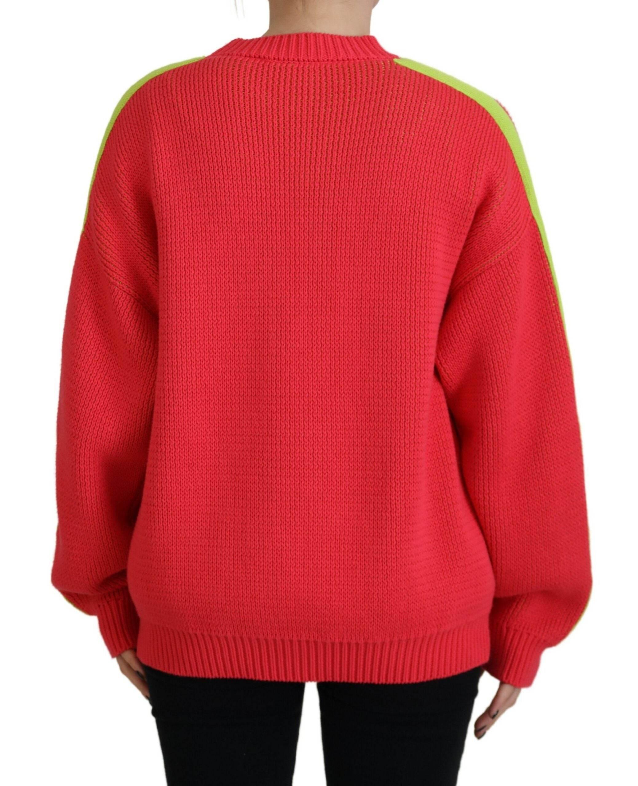 Dsquared² Multicolor Cotton Knitted Crewneck Pullover Sweater - Hilstor