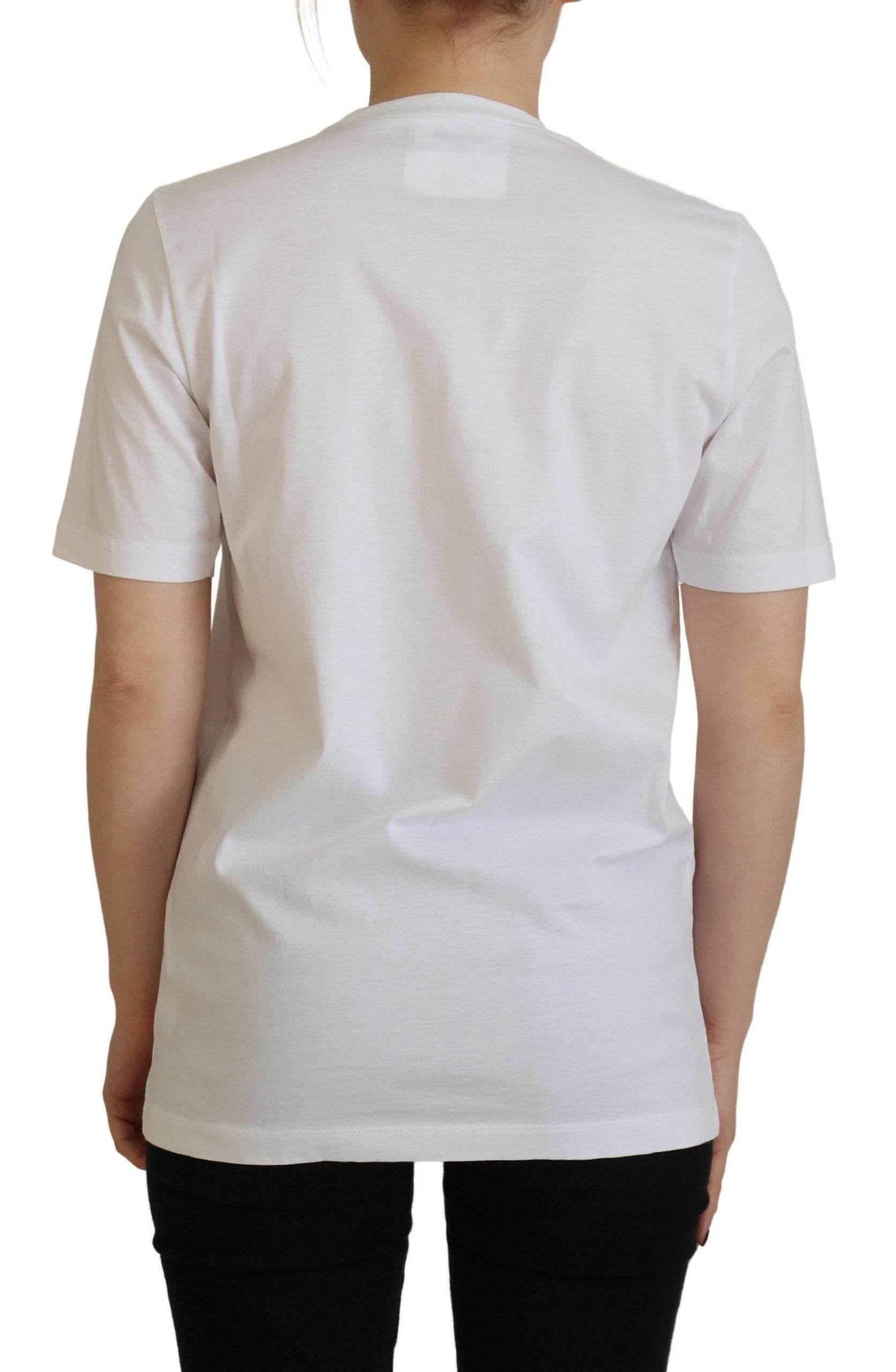 Dsquared² White Logo Patch Crewneck Short Sleeve Tee T-shirt - Hilstor