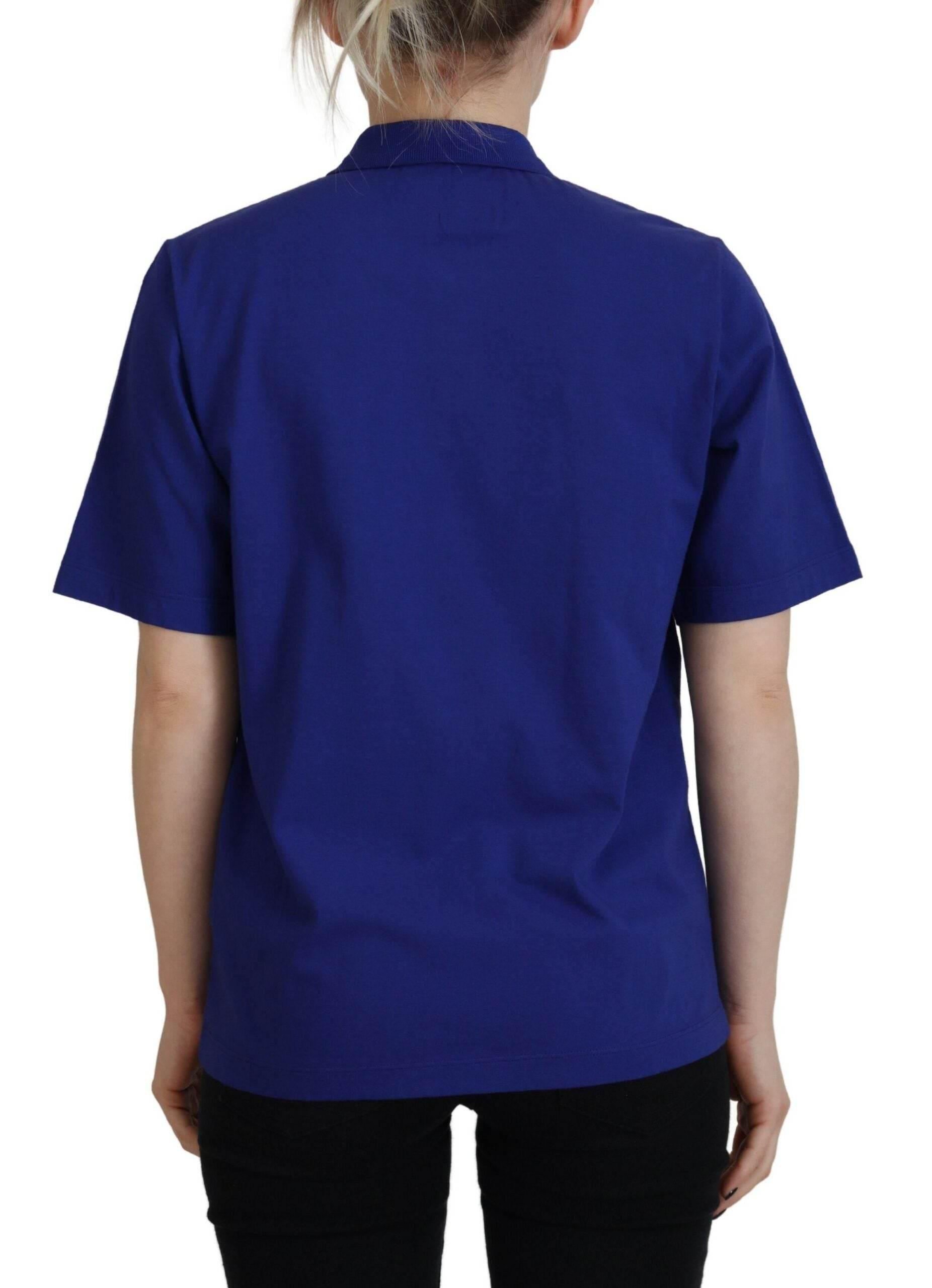 Dsquared² Blue Collared Writings Polo Short Sleeves T-shirt - Hilstor
