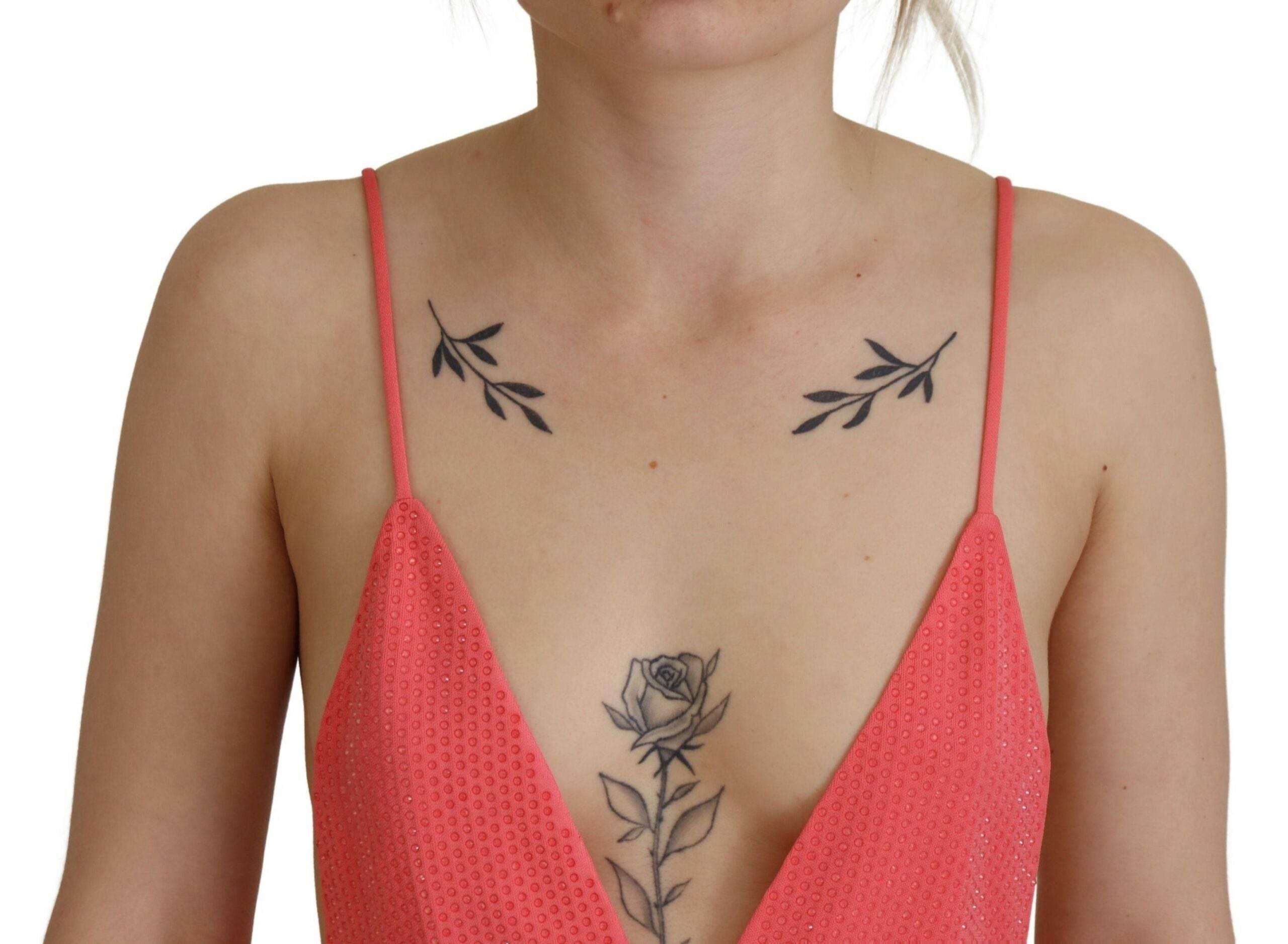 Dsquared² Pink Sleeveless Spaghetti Strap Cami V-neck Top - Hilstor