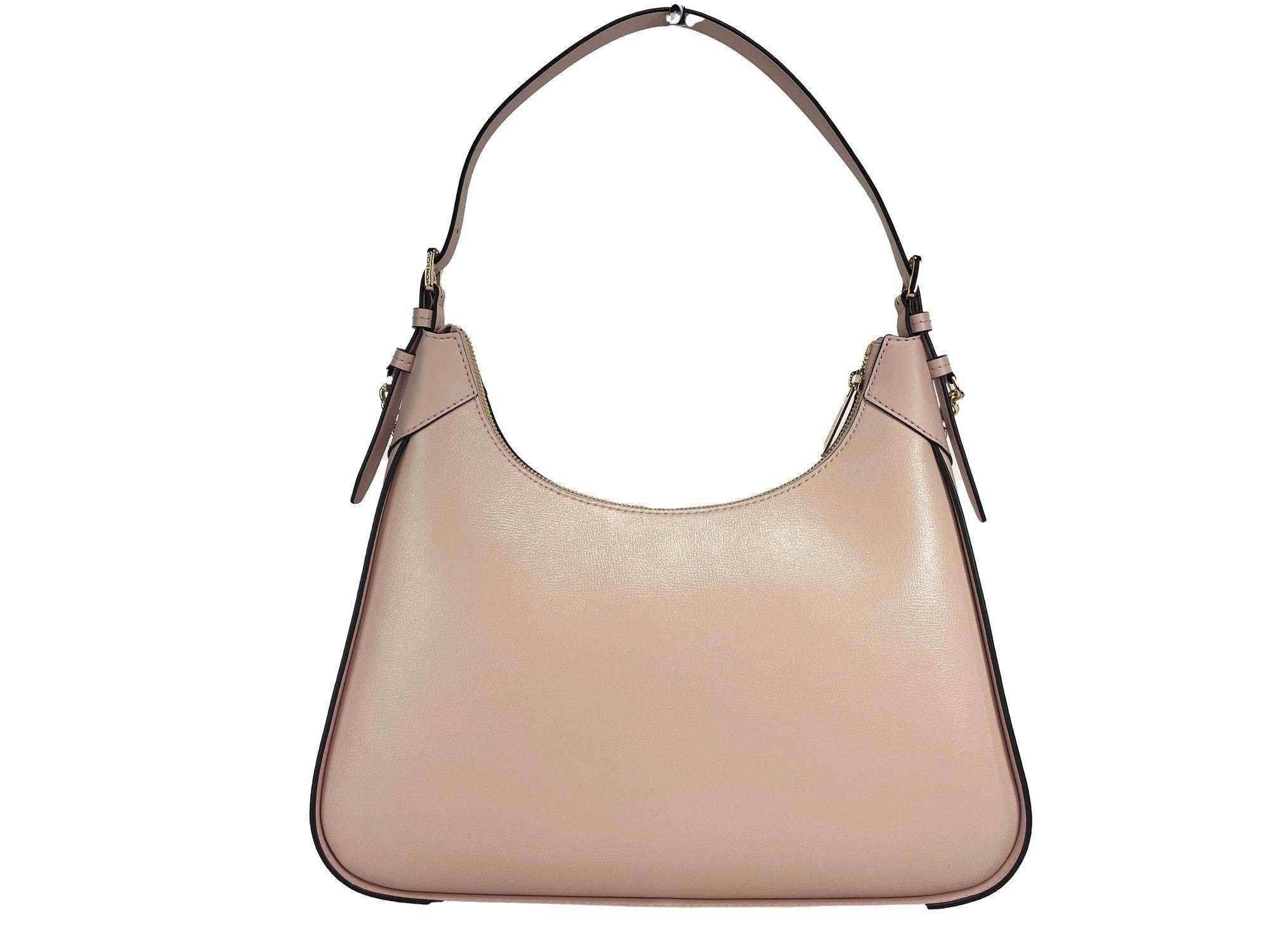 Michael Kors Wilma Large Smooth Leather Chain Shoulder Bag Purse Powder Blush - Hilstor