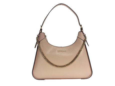 Michael Kors Wilma Large Smooth Leather Chain Shoulder Bag Purse Powder Blush - Hilstor