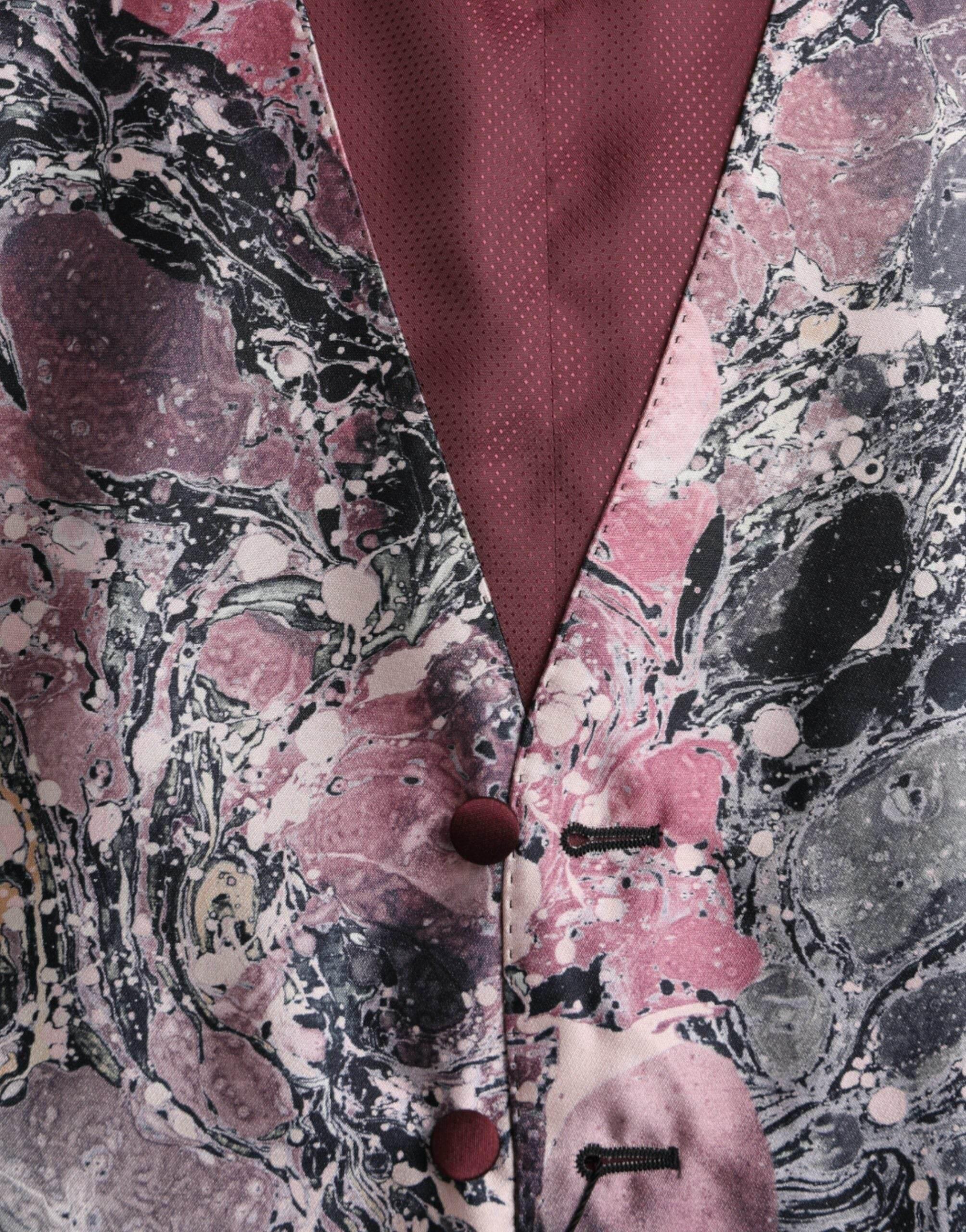 Dolce & Gabbana Multicolor Galaxy Silk Waistcoat Formal Vest - Hilstor