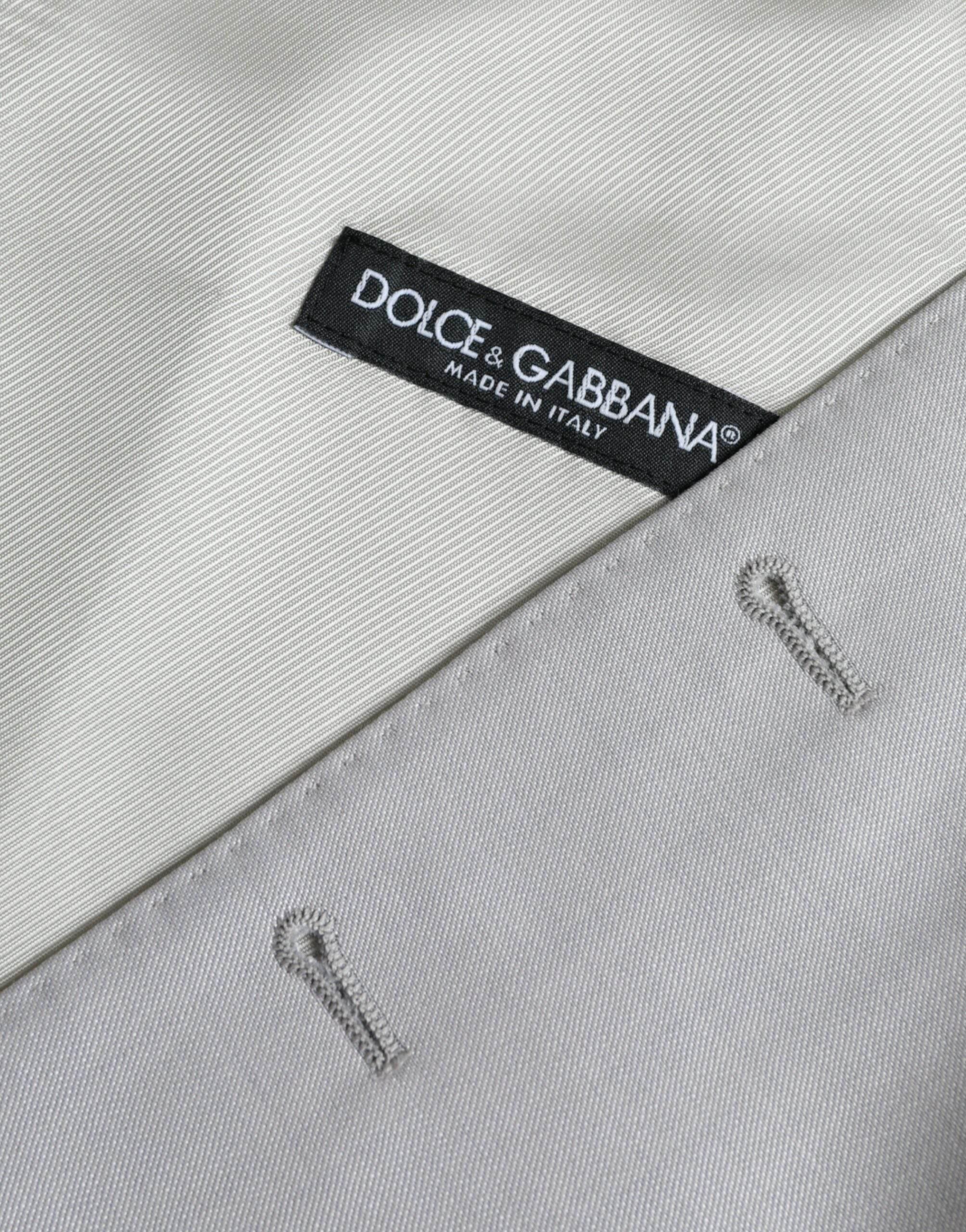Dolce & Gabbana Light Gray Wool Formal Dress Waistcoat Vest - Hilstor