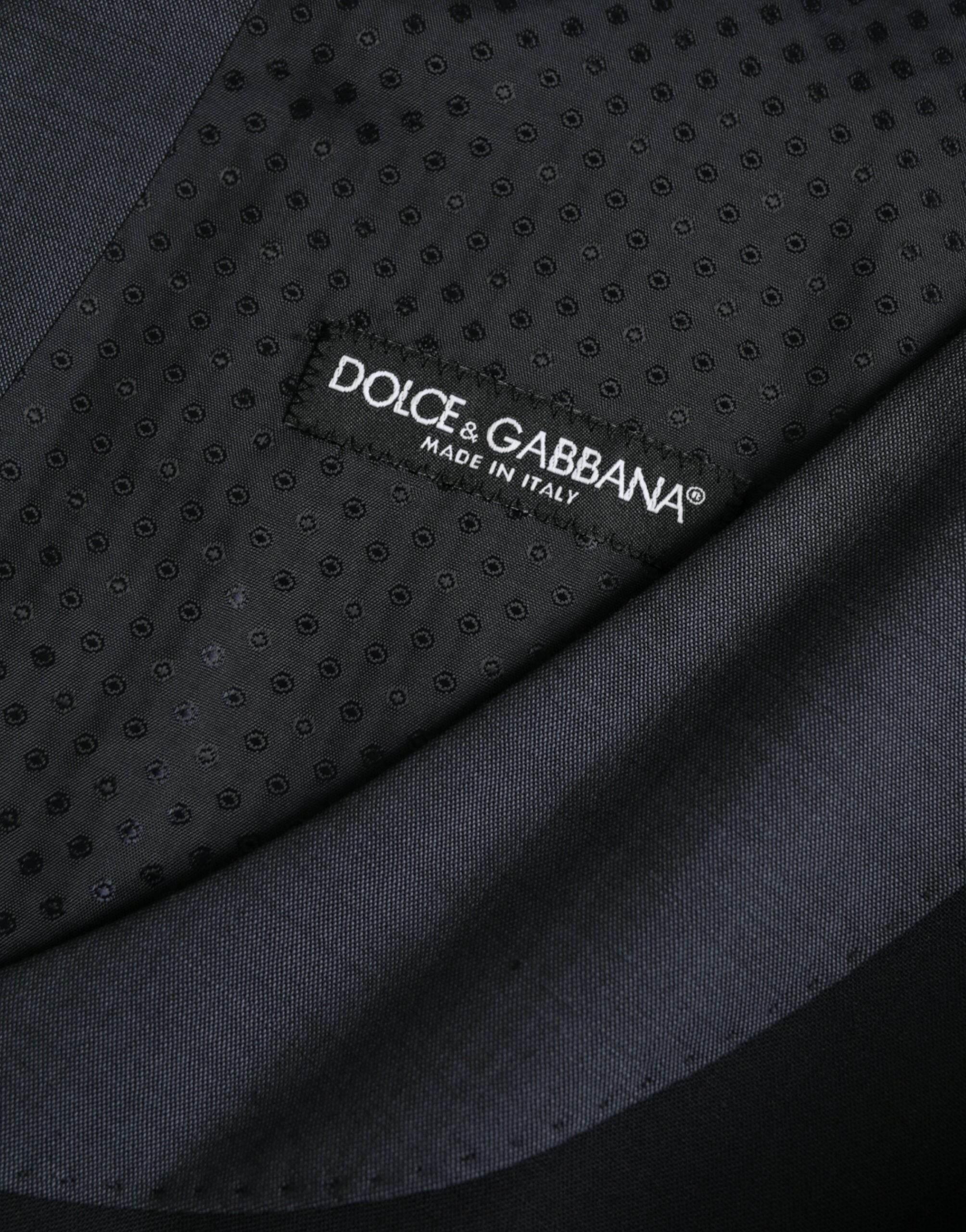 Dolce & Gabbana Black Wool Waistcoat Dress Formal Vest - Hilstor