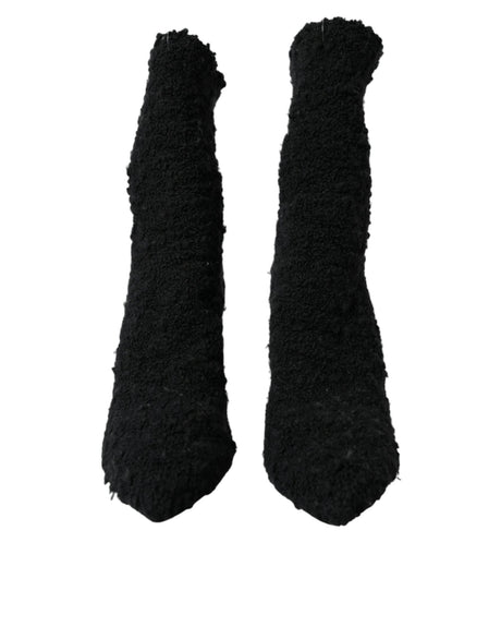 Dolce & Gabbana Black Stiletto Heels Mid Calf Boots Shoes - Hilstor