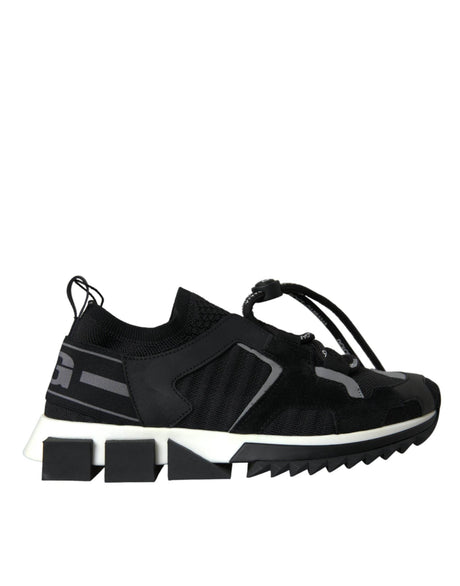 Dolce & Gabbana Black Mesh Sorrento Trekking Sneakers Shoes - Hilstor