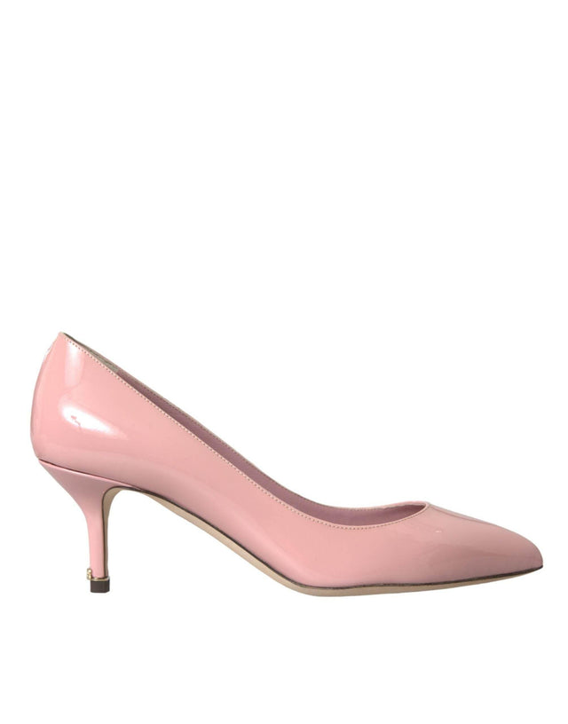 Dolce & Gabbana Light Pink Patent Leather Heels Pumps Shoes - Hilstor