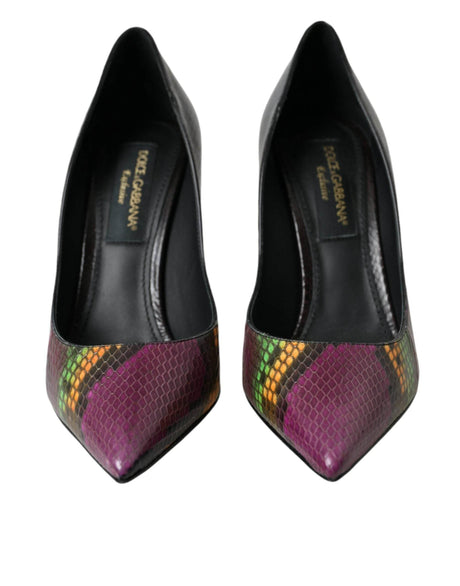 Dolce & Gabbana Multicolor Exotic Leather Heels Pumps Shoes - Hilstor