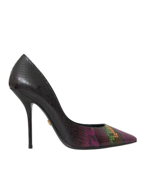 Dolce & Gabbana Multicolor Exotic Leather Heels Pumps Shoes - Hilstor