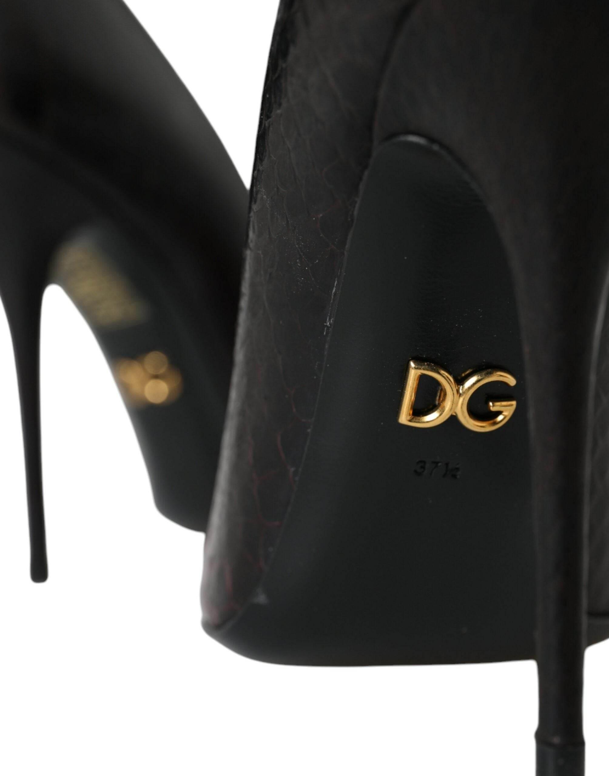 Dolce & Gabbana Multicolor Exotic Leather Heels Pumps Shoes - Hilstor