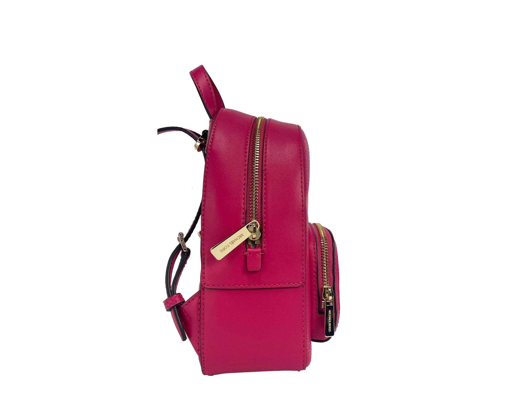 Michael Kors Jaycee Mini XS Pebbled Leather Zip Pocket Backpack Bag - Hilstor