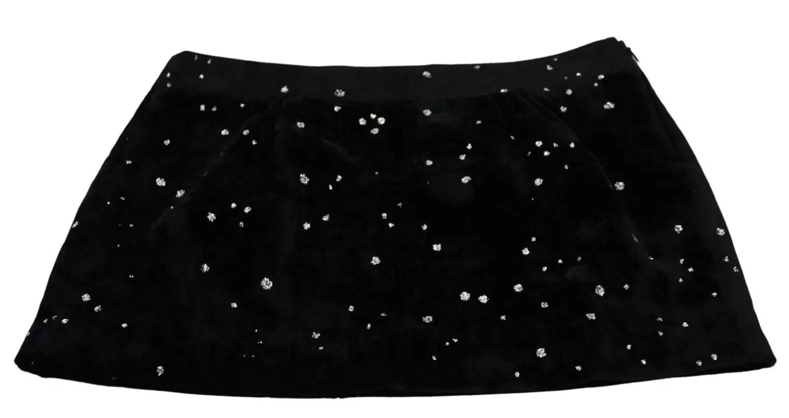 Dsquared² Black Embellished Mid Waist A-line Mini Skirt - Hilstor