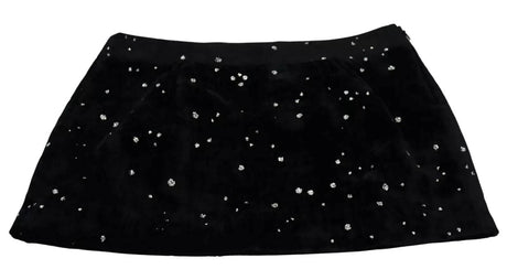 Dsquared² Black Embellished Mid Waist A-line Mini Skirt - Hilstor