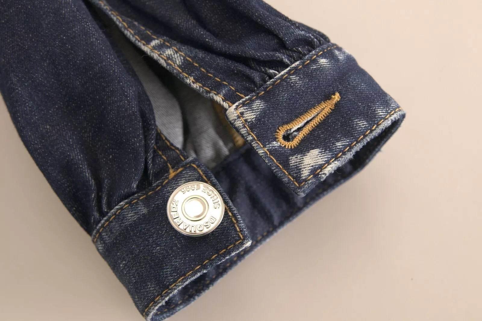 Dsquared² Blue High Waist Cotton Cargo Baggy Denim Jeans - Hilstor