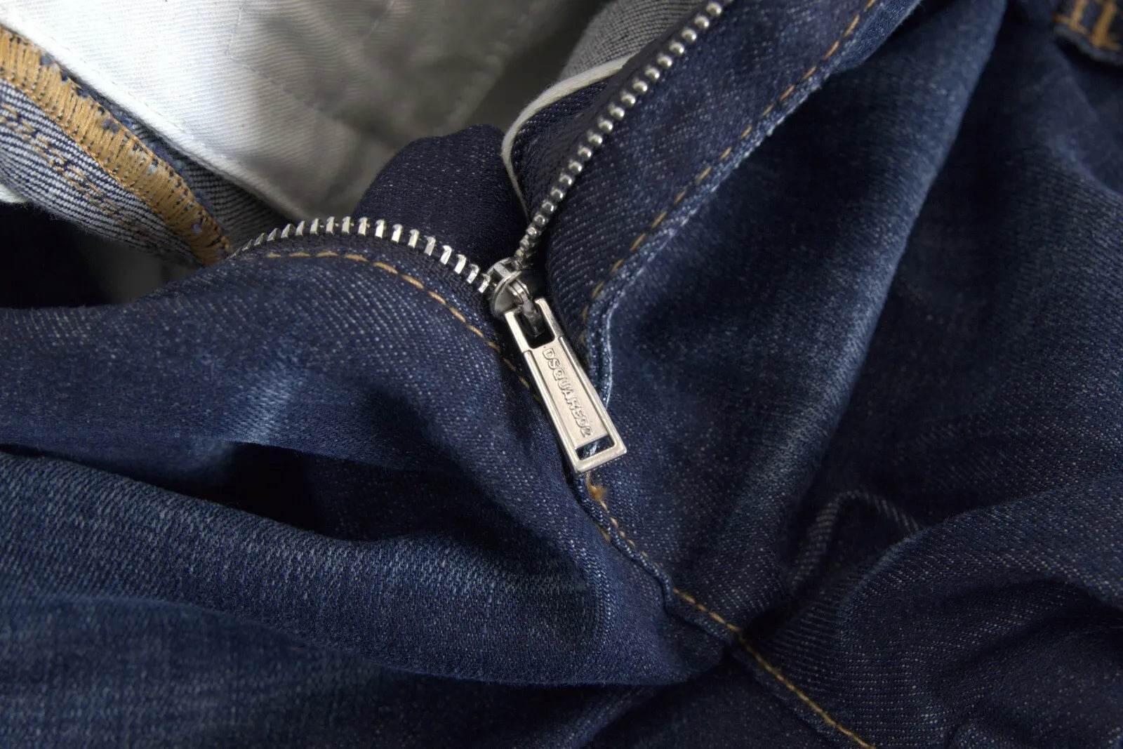 Dsquared² Blue High Waist Cotton Cargo Baggy Denim Jeans - Hilstor