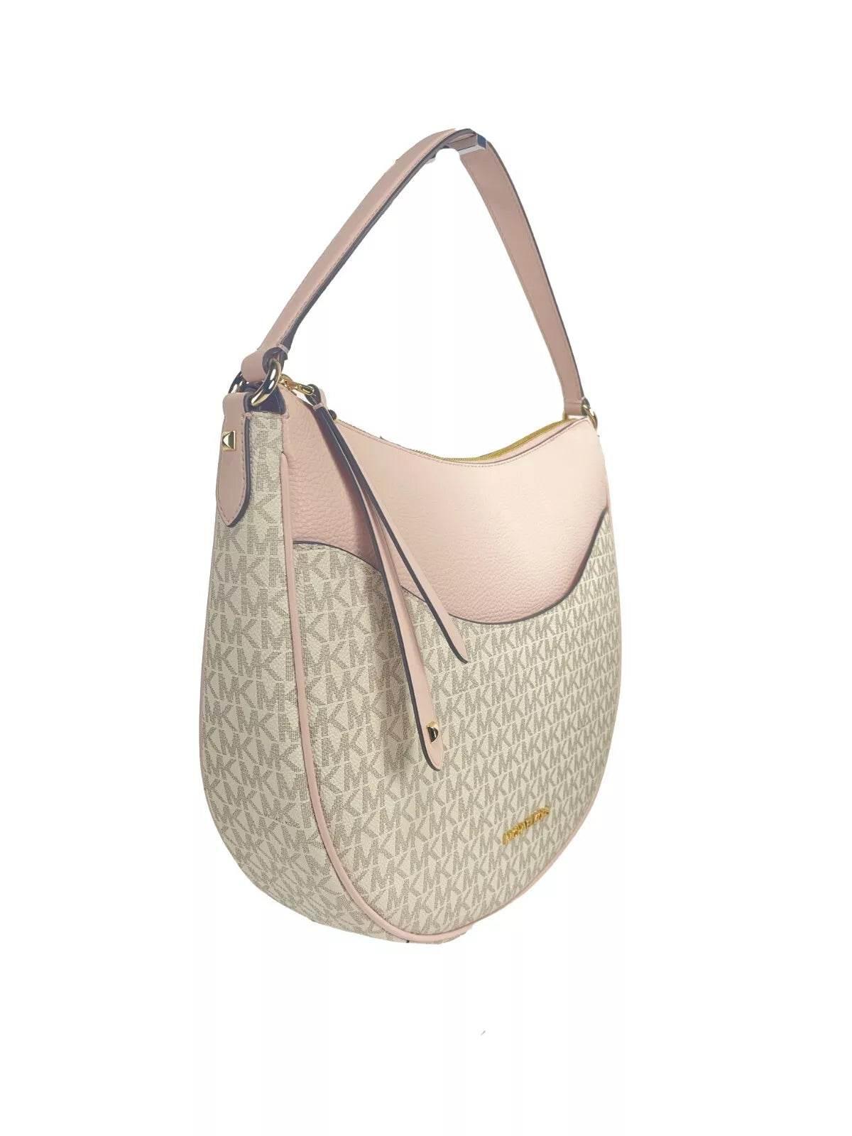 Michael Kors Large Dover Half Moon Crossbody Bag Purse Powder Blush Multi - Hilstor