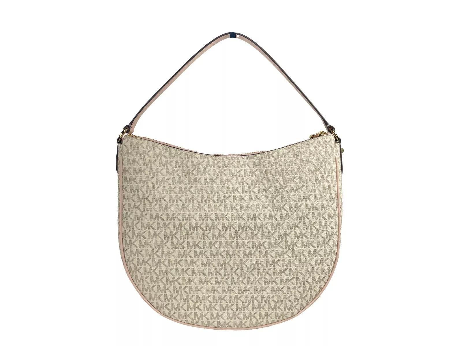 Michael Kors Large Dover Half Moon Crossbody Bag Purse Powder Blush Multi - Hilstor