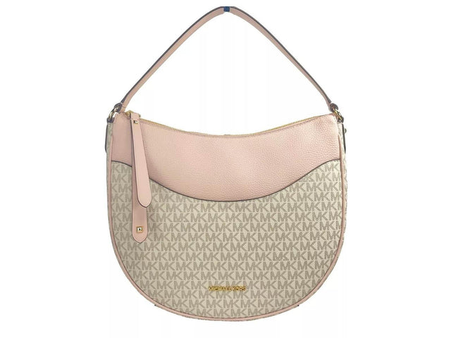 Michael Kors Large Dover Half Moon Crossbody Bag Purse Powder Blush Multi - Hilstor