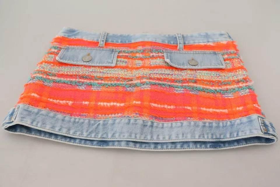 Dsquared² Multicolor Polyester Low Waist A-line Denim Skirt - Hilstor