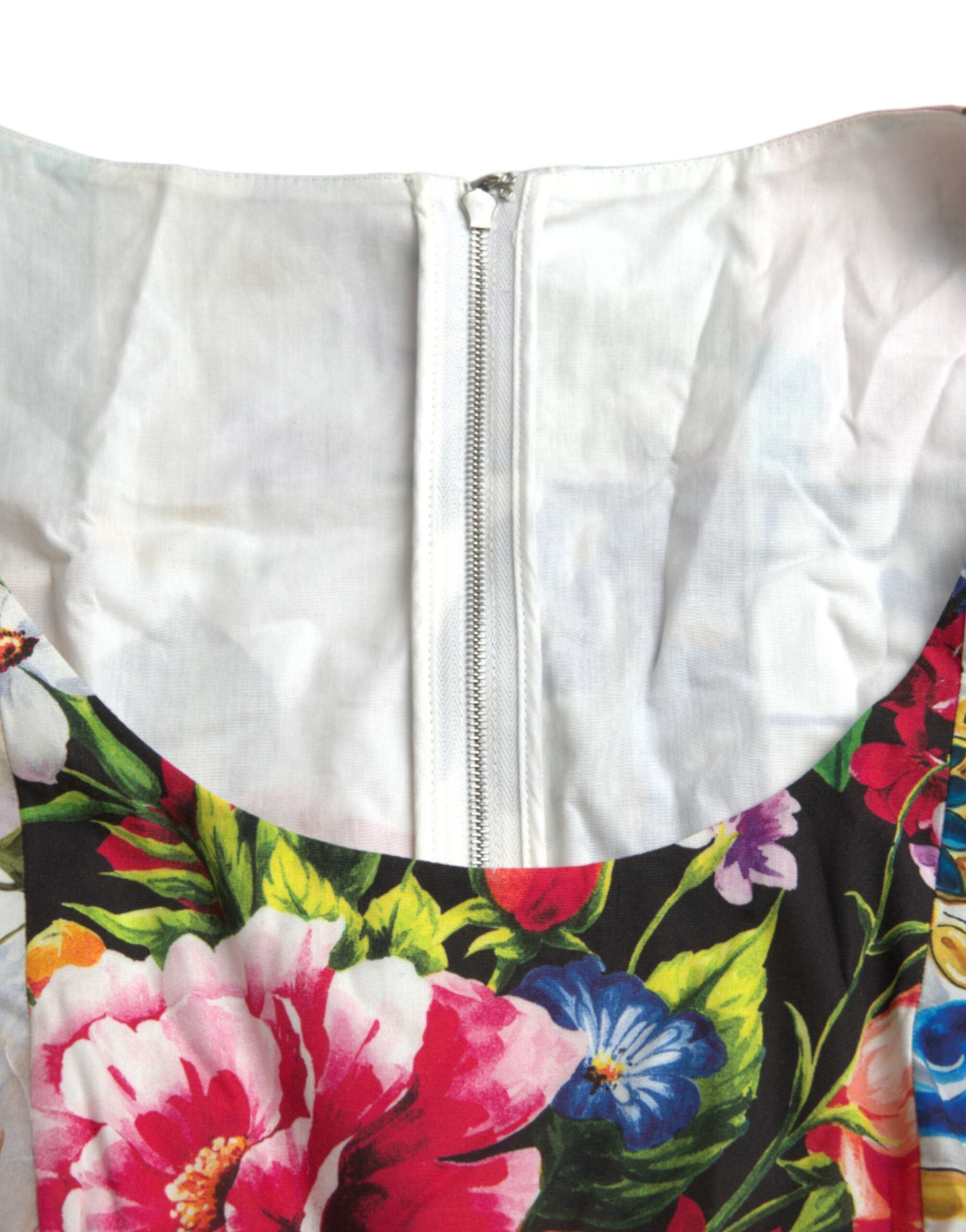 Dolce &amp; Gabbana Multicolor Patchwork Aline-minikjole i bomuld