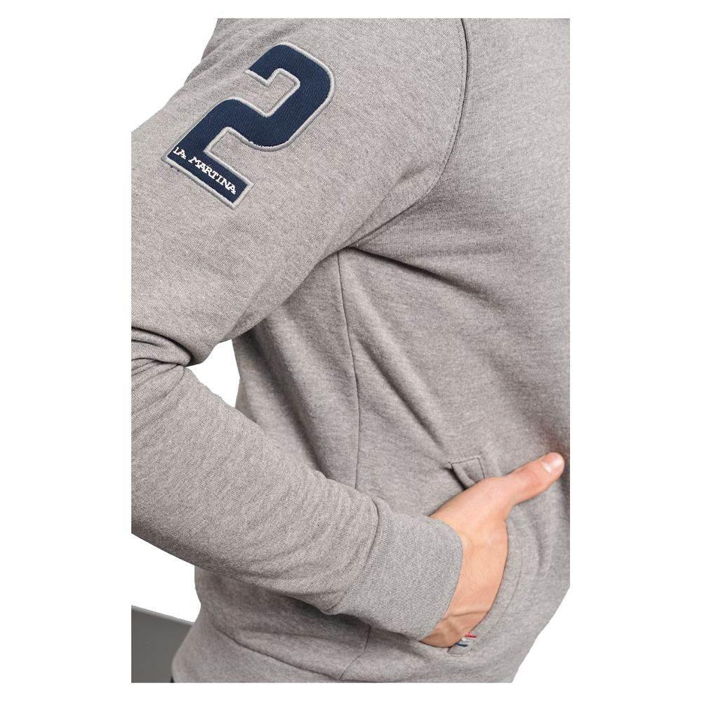 La Martina Gray Cotton Men's Sweater - Hilstor