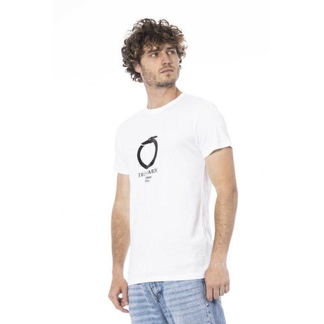 Trussardi Beachwear White Cotton T-Shirt - Hilstor