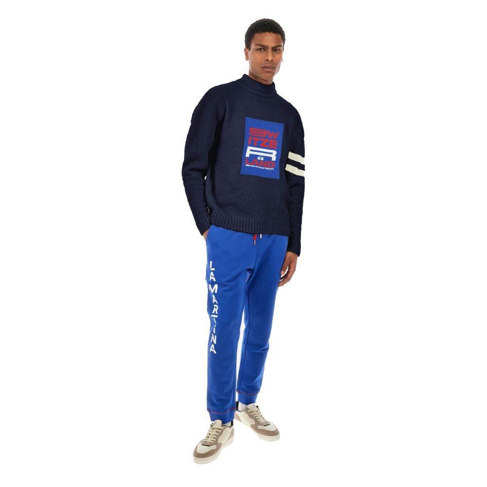 La Martina Blue Polyamide Sweater - Hilstor