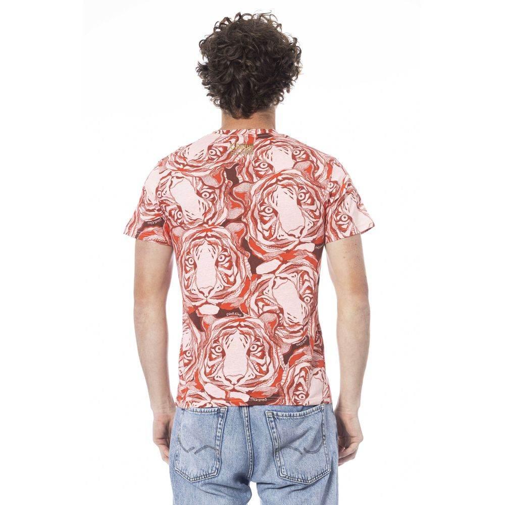 Cavalli Class Red Cotton Men T-Shirt - Hilstor