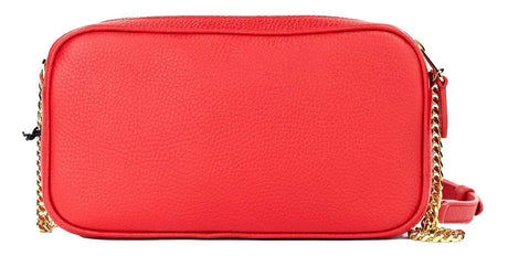 Burberry Small Red Pebbled Leather Elongated Camera Crossbody Bag Purse - Hilstor