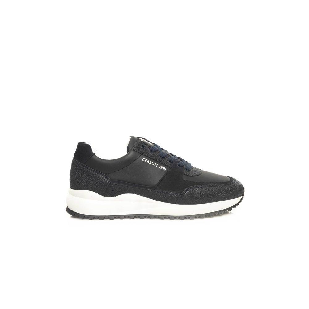 Cerruti 1881 Blue Cowhide Men Sneaker - Hilstor