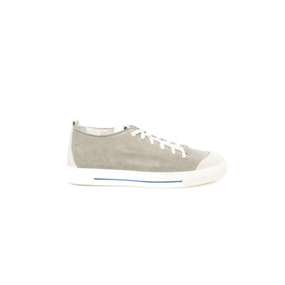Cerruti 1881 Gray Cowhide Men Sneaker - Hilstor