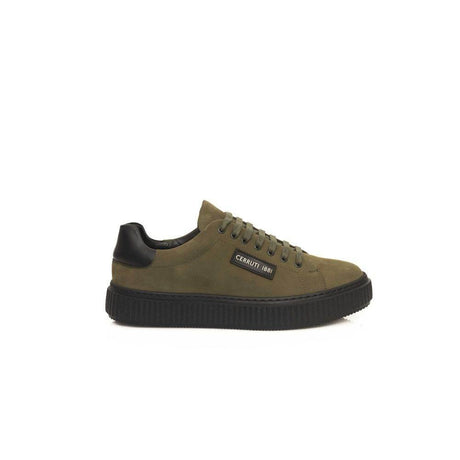 Cerruti 1881 Green Cowhide Men Sneaker - Hilstor