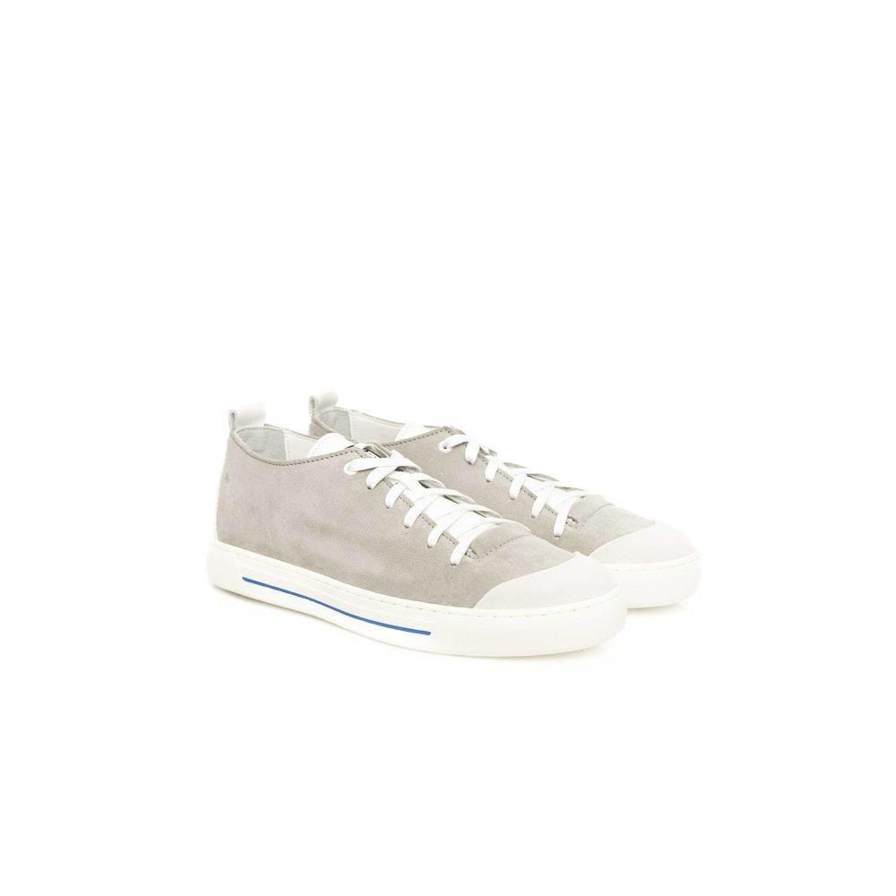 Cerruti 1881 Gray Cowhide Men Sneaker - Hilstor