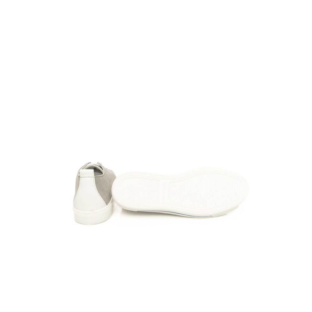 Cerruti 1881 Gray Cowhide Men Sneaker - Hilstor