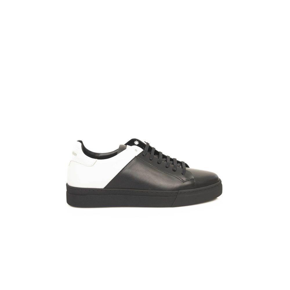 Cerruti 1881 Black Cowhide Men Sneaker - Hilstor