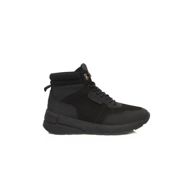Cerruti 1881 Black Leather Men Sneaker - Hilstor