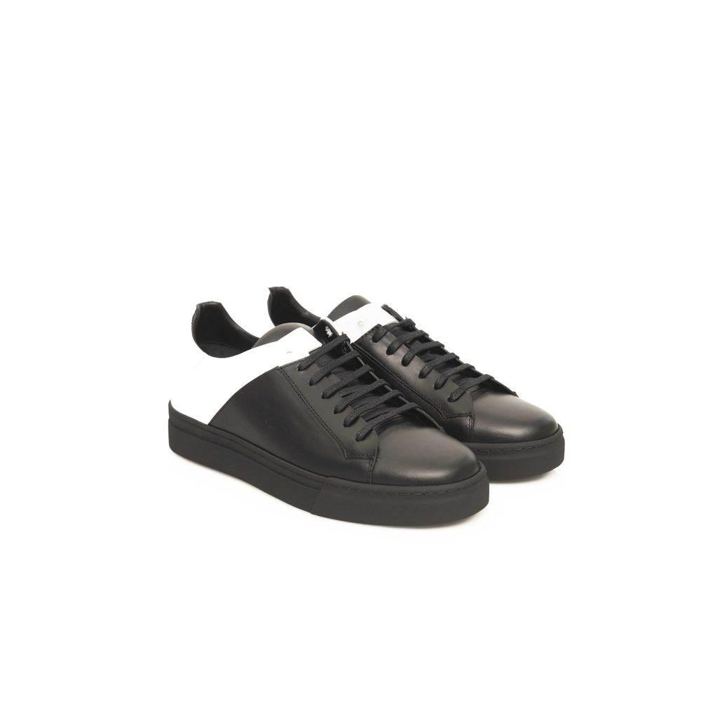 Cerruti 1881 Black Cowhide Men Sneaker - Hilstor
