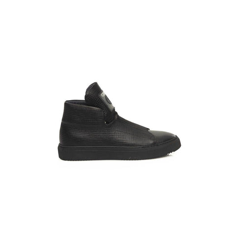 Cerruti 1881 Black Calfskin Men Sneaker - Hilstor