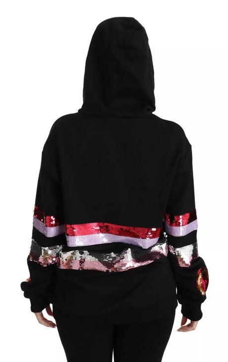 Dolce & Gabbana DG Sequined Hooded Pullover Sweater - Hilstor