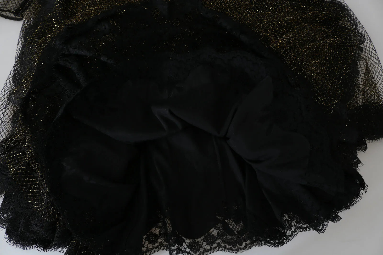Dolce &amp; Gabbana sort guld krystal hjerte A-line kjole