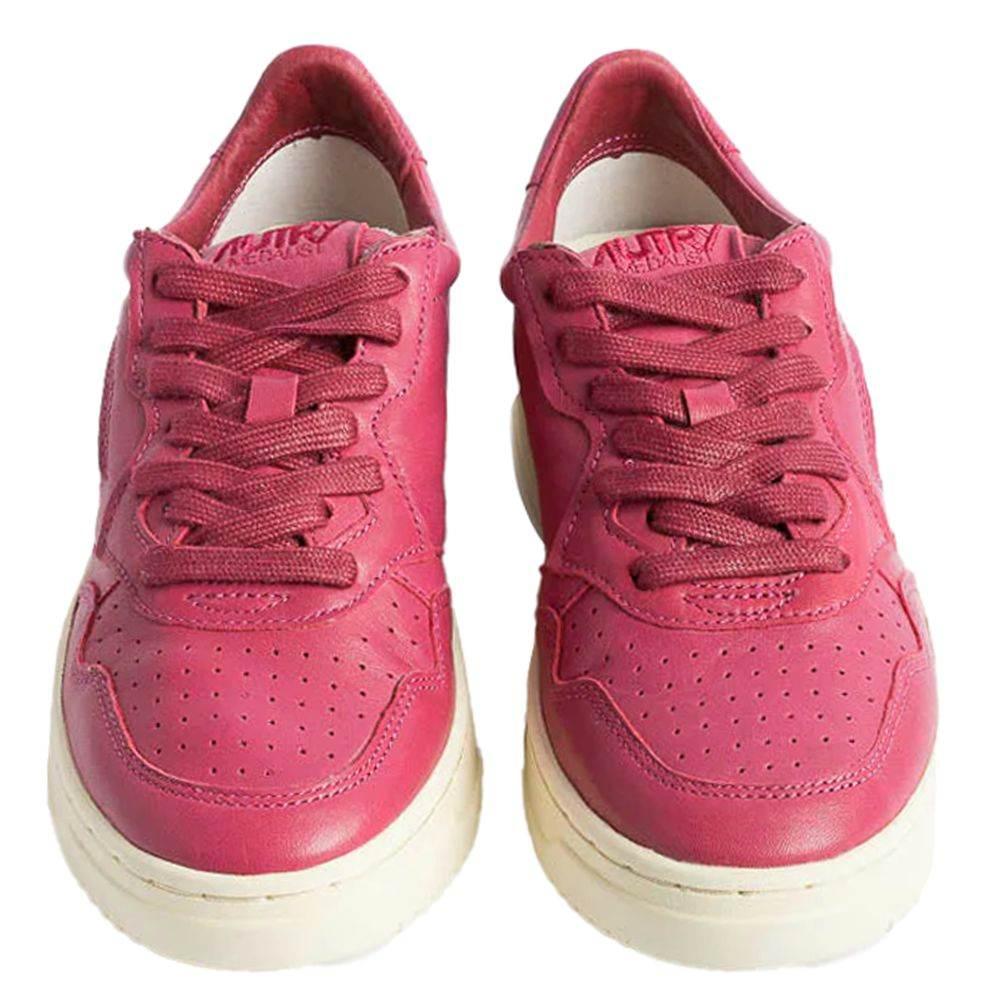 Autry Fuchsia Goatskin Women Sneaker - Hilstor