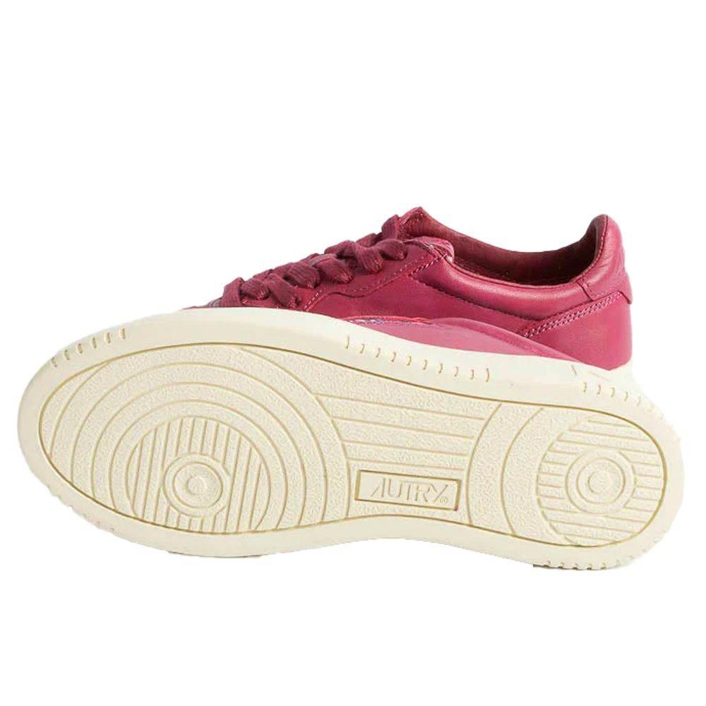Autry Fuchsia Goatskin Women Sneaker - Hilstor