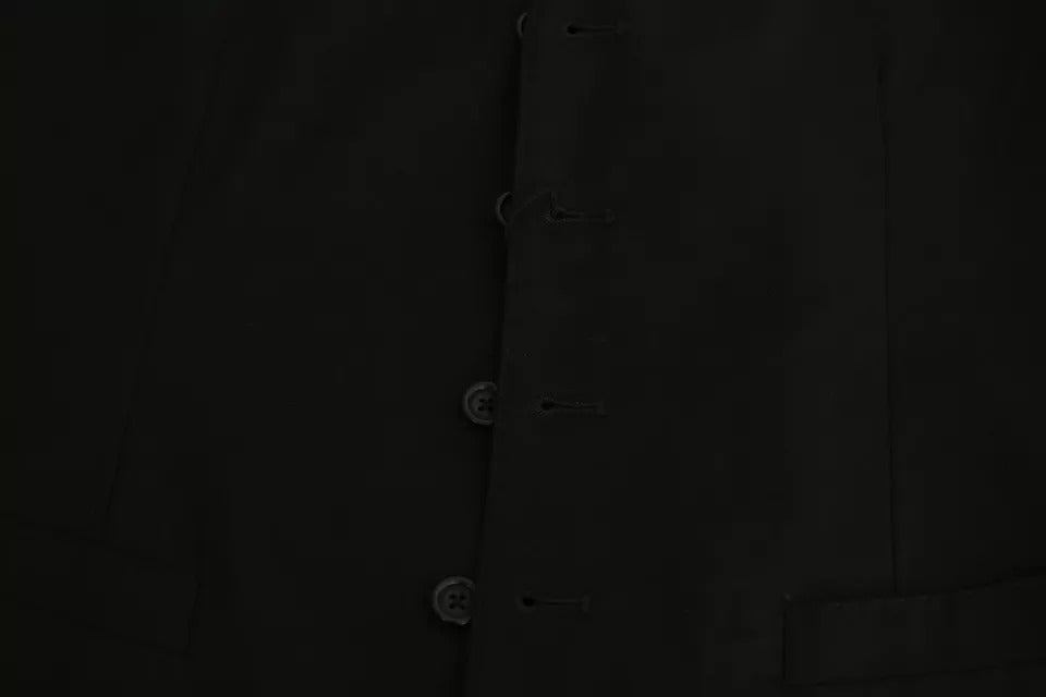 Dolce &amp; Gabbana sort uld stretch vest formel kjole vest