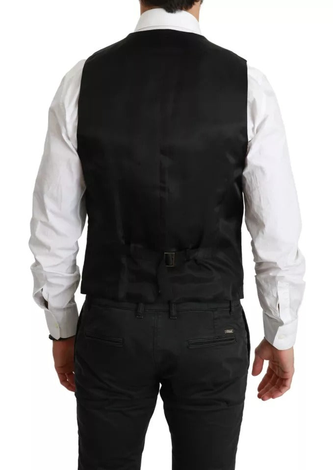 Dolce &amp; Gabbana sort uld stretch vest formel kjole vest