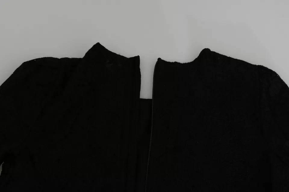 Dolce & Gabbana Black Lace Long Sleeves Blouse STAFF Top - Hilstor