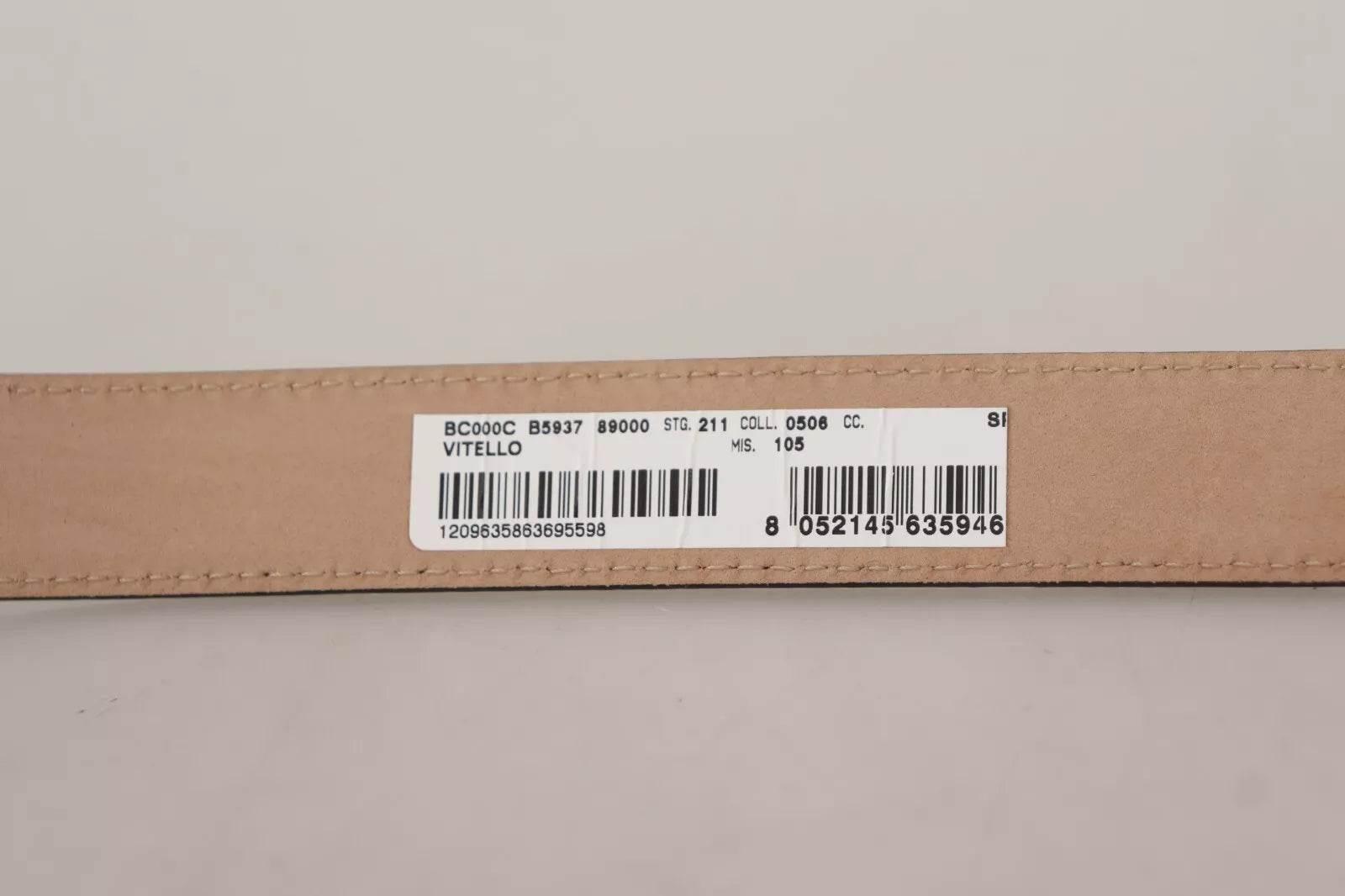 Dolce & Gabbana Black Classic Leather Silver Metal Buckle Belt - Hilstor