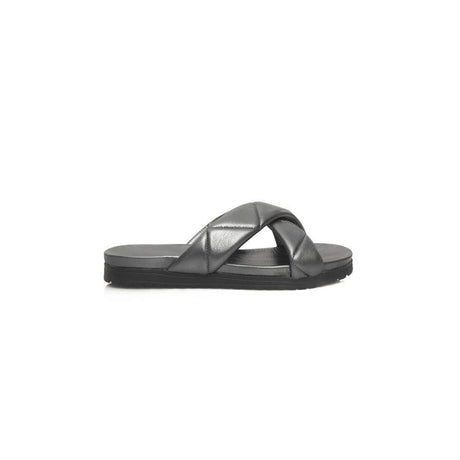 Cerruti 1881 Gray Sheepskin Women Sandal - Hilstor
