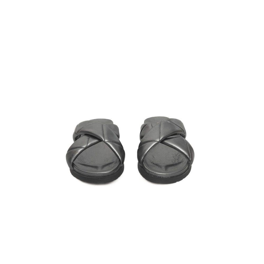 Cerruti 1881 Gray Lambskin Women Sandal - Hilstor